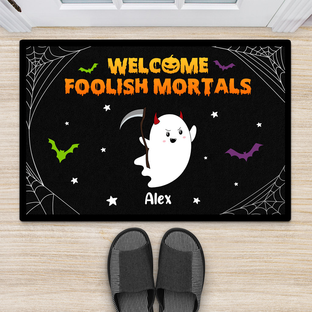 0425D508AUS2 Personalized Doormats Presents Ghost Halloween