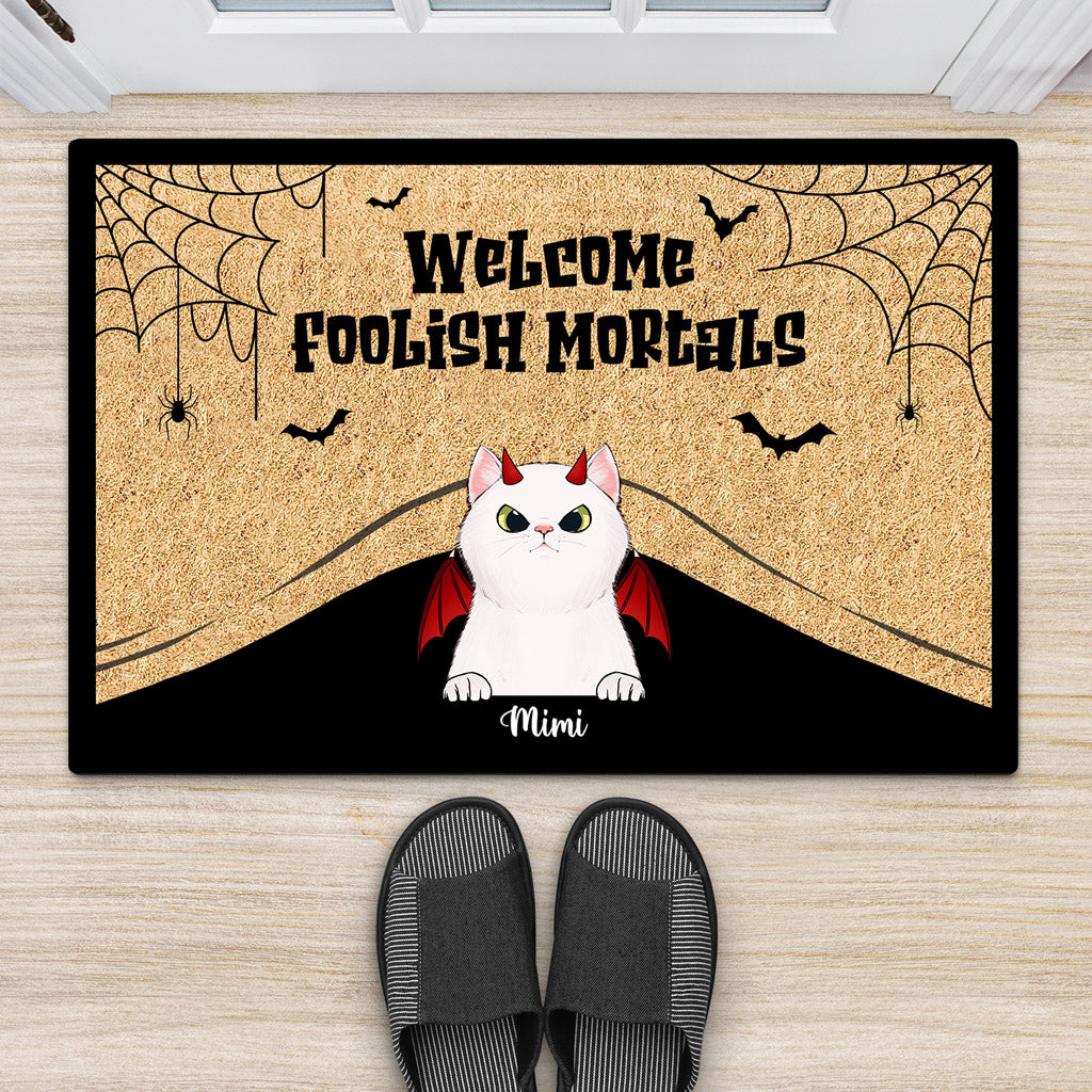 0431D588DUS2 Personalized Doormats Presents Ghost Halloween