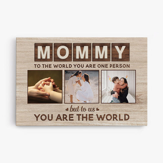 0434CUS1 Personalized Canvas Gifts Photo Dad Mom
