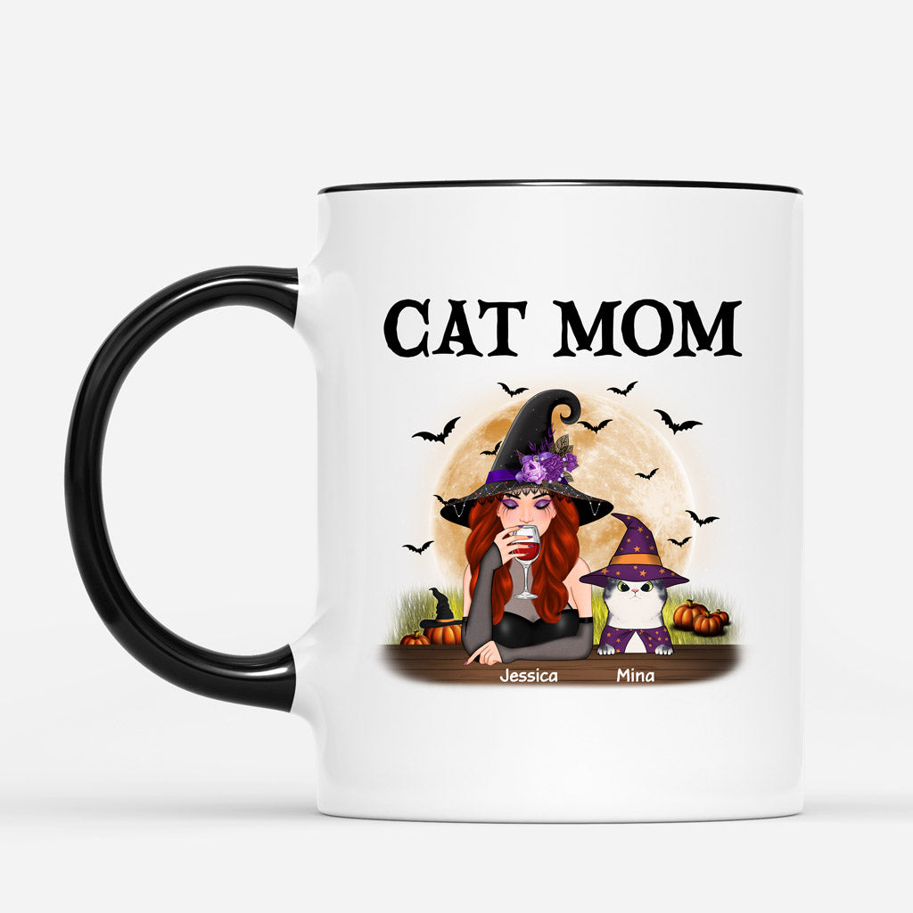 0436M280DUS2 Customized Mug Gifts Cat Mom Halloween
