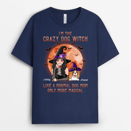 0440A237CUS1 Personalized T shirts Gifts Dog Mom Witch