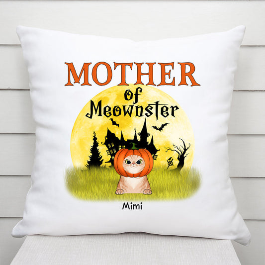 0448A538DUS1 Personalized Pillow Gifts Cat Mom Halloween