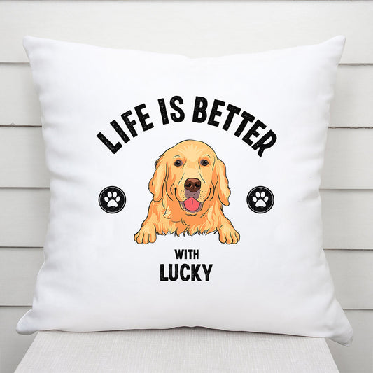 0465P596US1 Personalized Pillows Gifts Dog Lovers