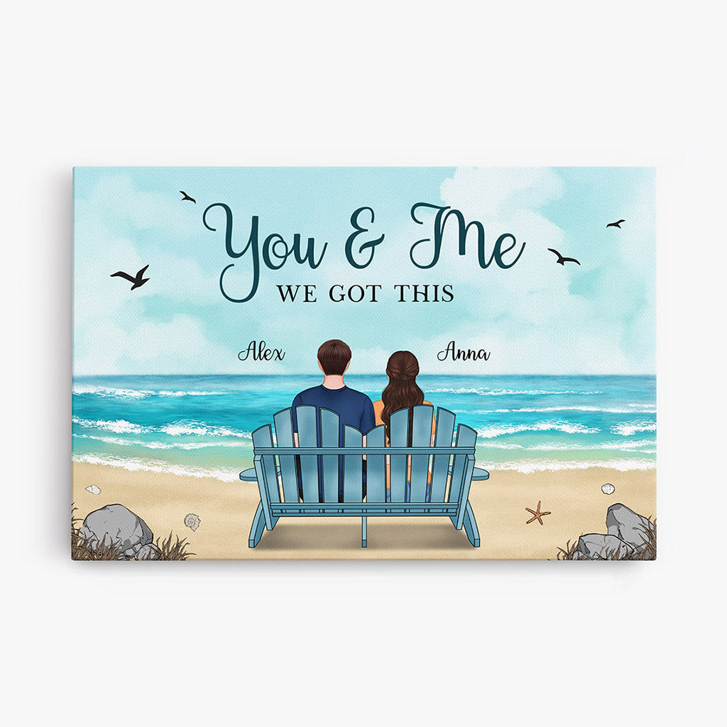 0482C535GUS1 Personalized Canvas Gifts People Couples Beach
