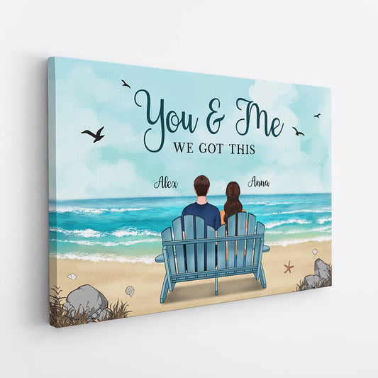 0482C535GUS2 Customized Canvas Presents People Couples Beach