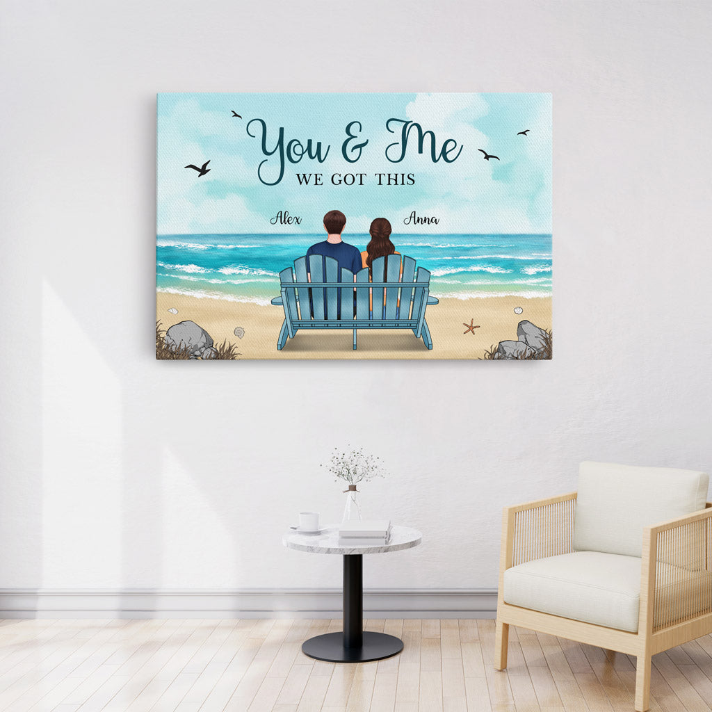 0482C535GUS3 Personalized Canvas Gifts People Couples Beach