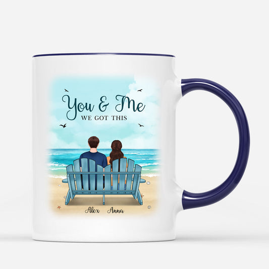 0482M535GUS1 Personalized Mug Gifts People Couples Beach