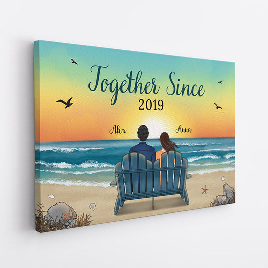 0489C595GUS2 Customized Canvas Presents People Couples Beach