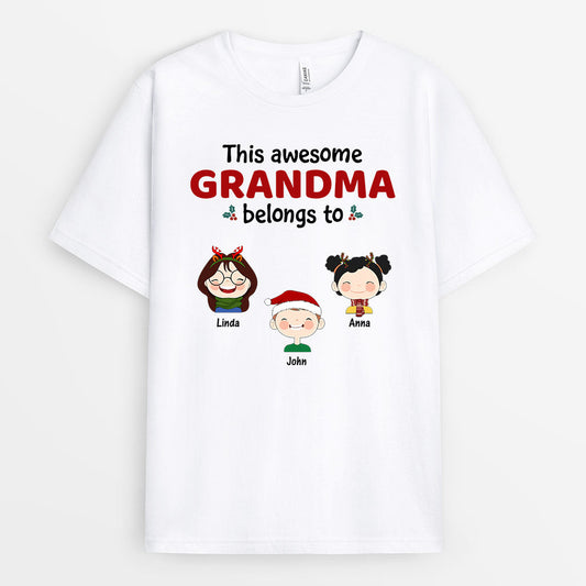 0494AUS1 Personalized T shirts gifts Kid Grandma Mom