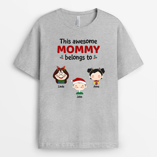 0494AUS2 Personalized T shirts gifts Kid Grandma Mom