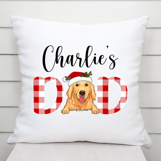 0498P597CUS1 Customized Pillows Gifts Dog Papa Mom Christmas