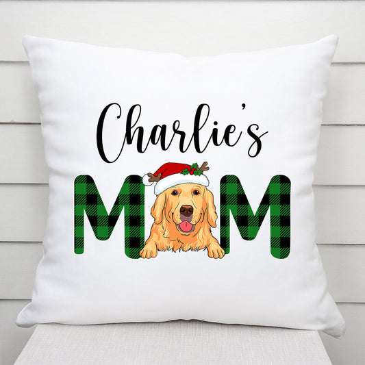 0498P597CUS2 Personalized Pillows Gifts Dog Papa Mom Christmas