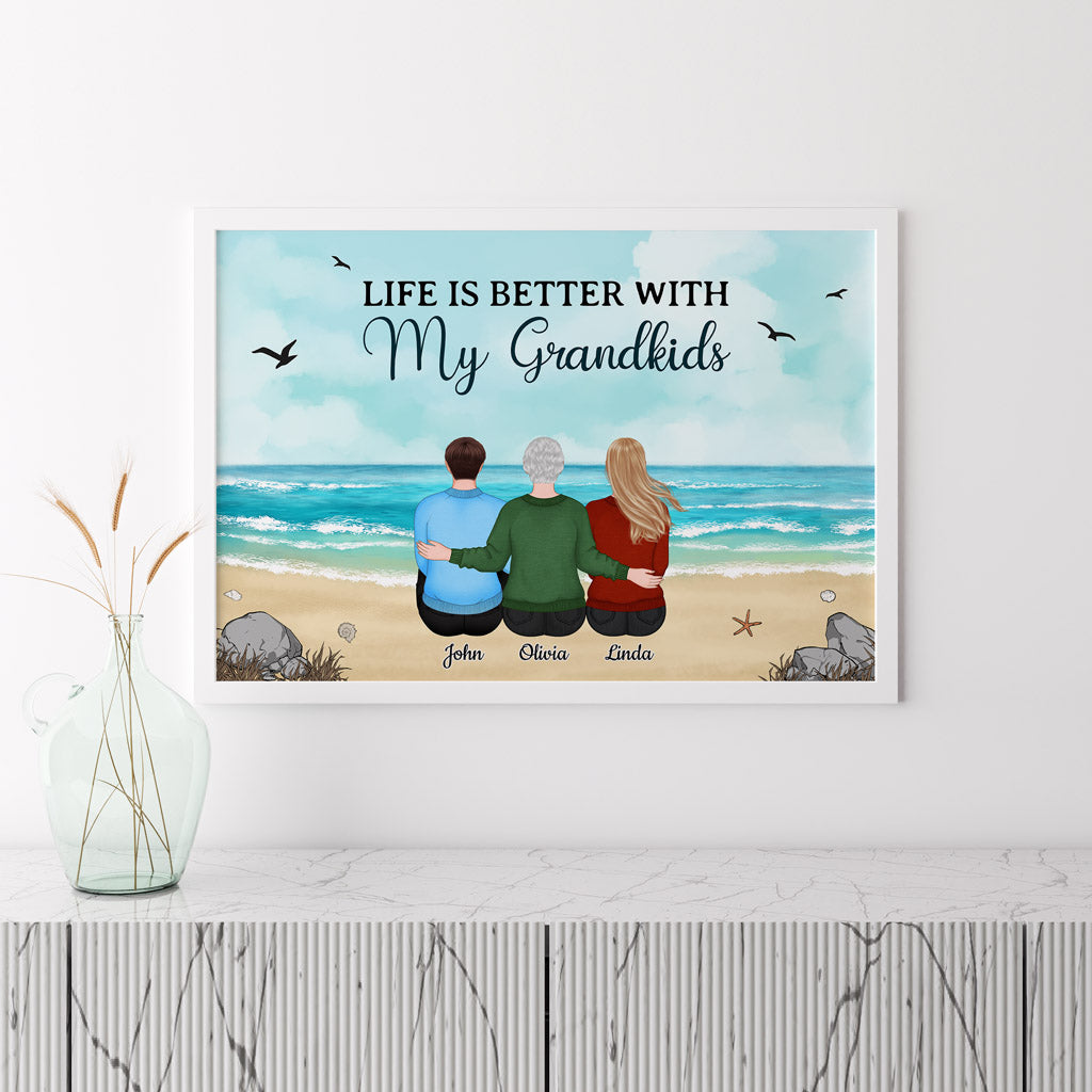 0514SUS3 Personalized Posters Gifts Grandkids Grandma Grandpa Christmas
