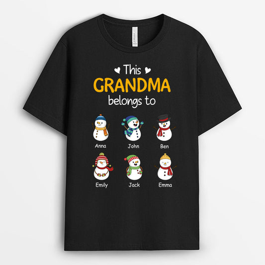 0524AUS2 Personalized T shirts Gifts Grandkids Grandma Mom Christmas