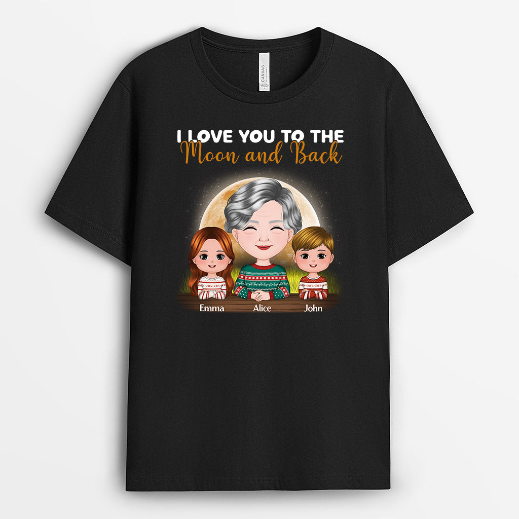 0525AUS1 Personalized T shirts Gifts Grandkids Grandma Mom Christmas