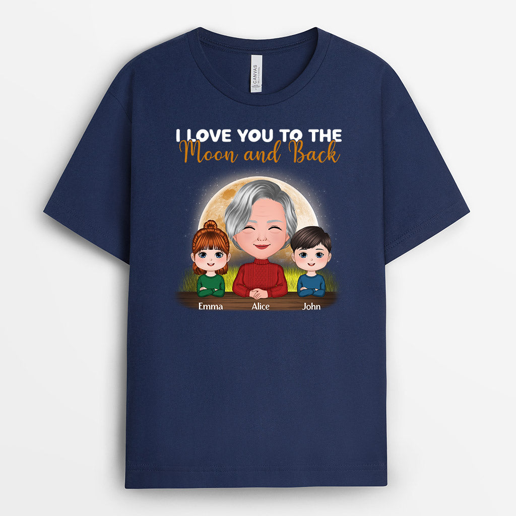 0525AUS2 Personalized T shirts Gifts Grandkids Grandma Mom Christmas