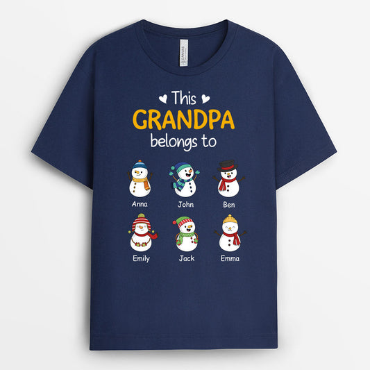 0527AUS1 Personalized T shirts Gifts Grandkids Grandma Mom Christmas