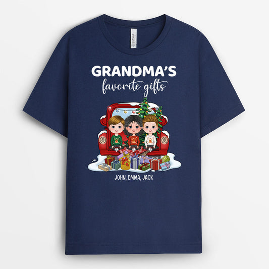 0539AUS1 Personalized T shirts Gifts Grandkids Grandma Grandpa Christmas