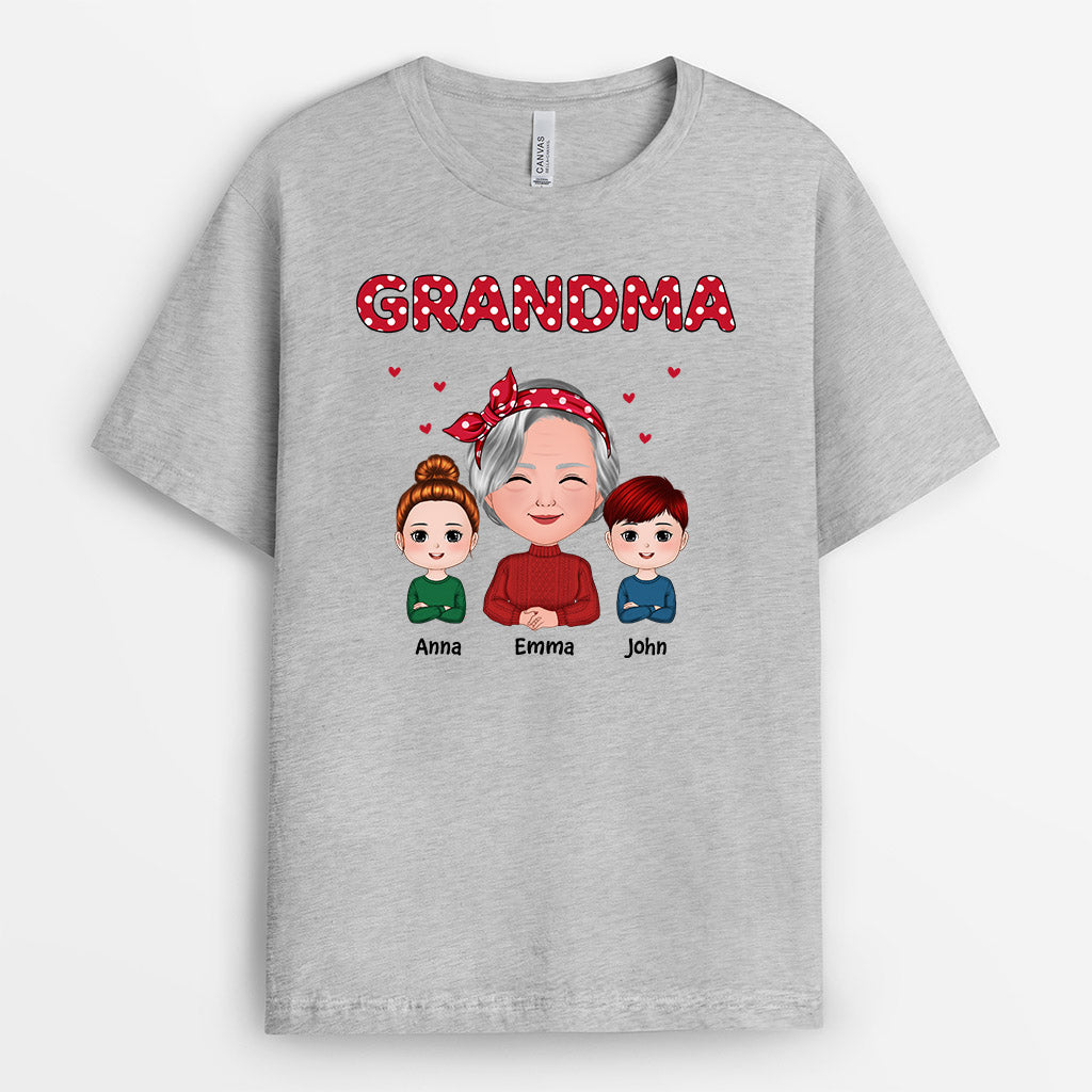 0551AUS1 Personalized T shirts Gifts Grandkids Grandma Mom Christmas