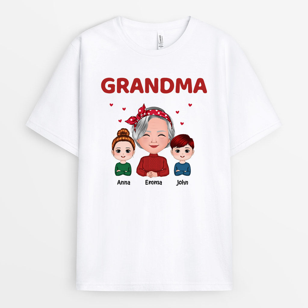 0551AUS2 Personalized T shirts Gifts Grandkids Grandma Mom Christmas