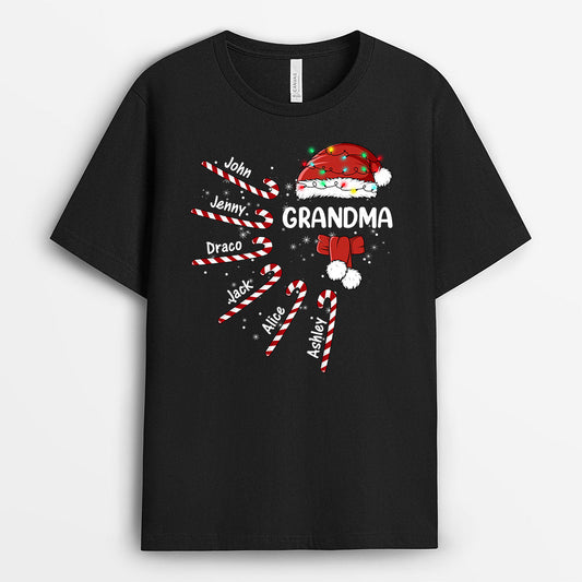 0586AUS1 Personalized T shirts Gifts Grandparents Grandma Grandpa Christmas