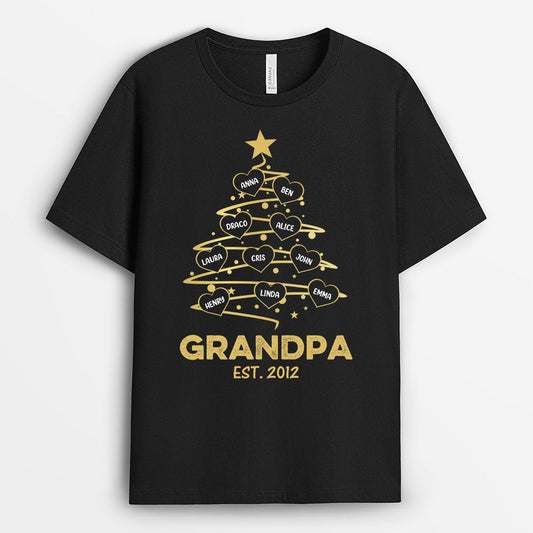 0589AUS2 Personalized T shirts Gifts Tree Dad Mom Christmas