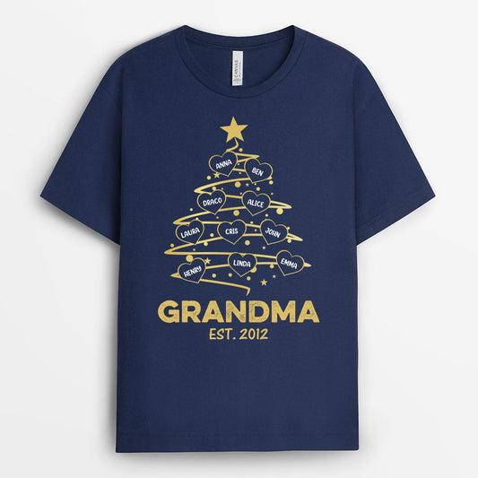 0589AUS3 Personalized T shirts Gifts Tree Dad Mom Christmas