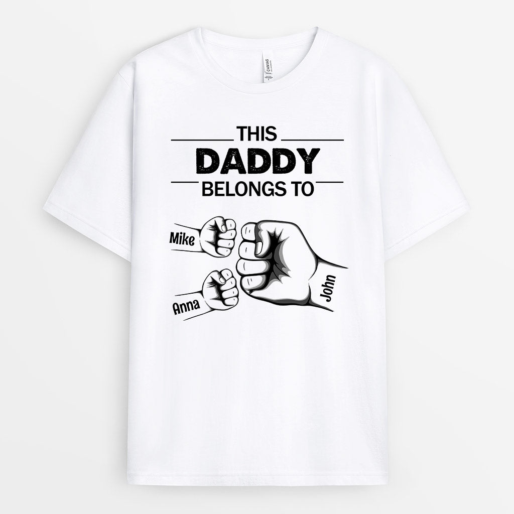 0632AUS1 Personalized T Shirts Gifts Hands Grandpa Dad
