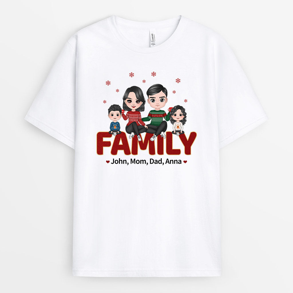 0633AUS1 Personalized T shirts Gifts Family Mom Dad Christmas