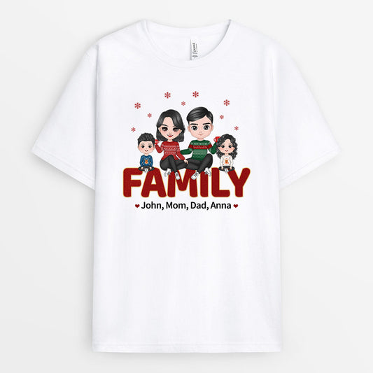 0633AUS1 Personalized T shirts Gifts Family Mom Dad Christmas