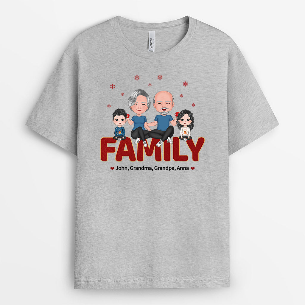 0633AUS2 Personalized T shirts Gifts Family Mom Dad Christmas