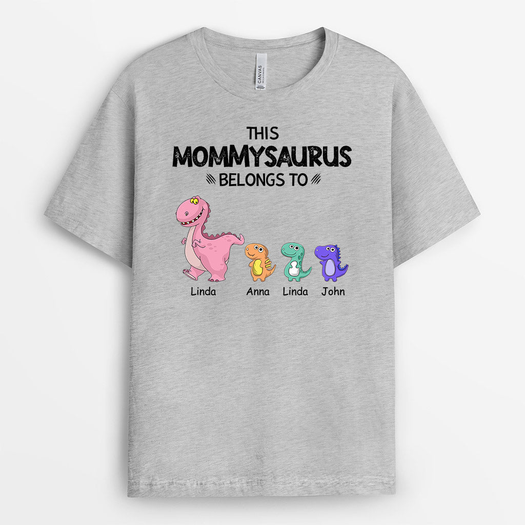 0636AUS2 Personalized T shirts Gifts Dinosaurs Grandma Mom