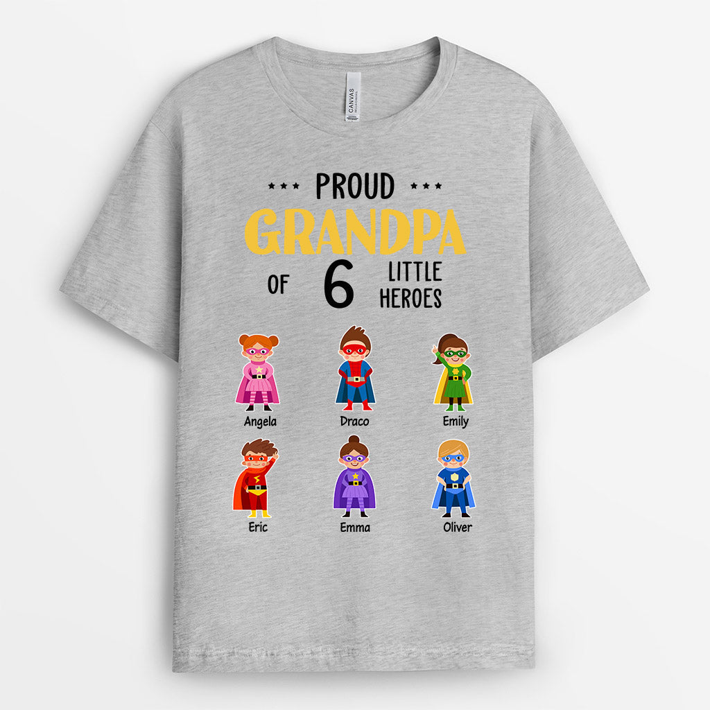 0642AUS1 Personalized T shirts Gifts Grandkid Hero Grandad Dad