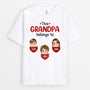 0696AUS1 Personalized T shirts Gifts Hearts Grandpa Dad
