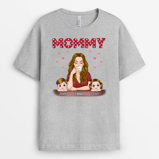 0701Aus2 Personalized T shirts Gifts Hearts Kids Grandma Mom