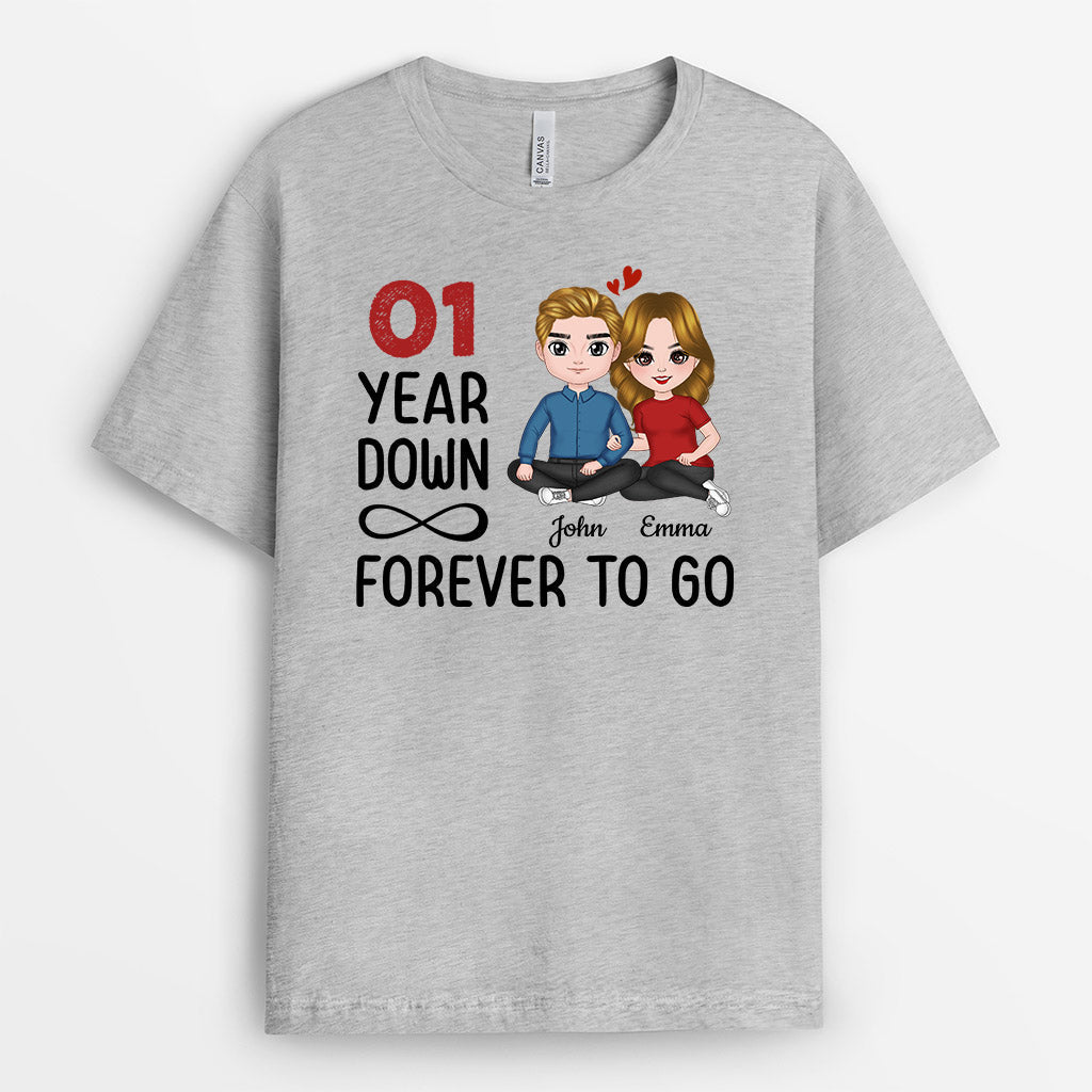 0702Aus1 Personalized T shirts Gifts Sitting Couple Couples Lovers Valentine