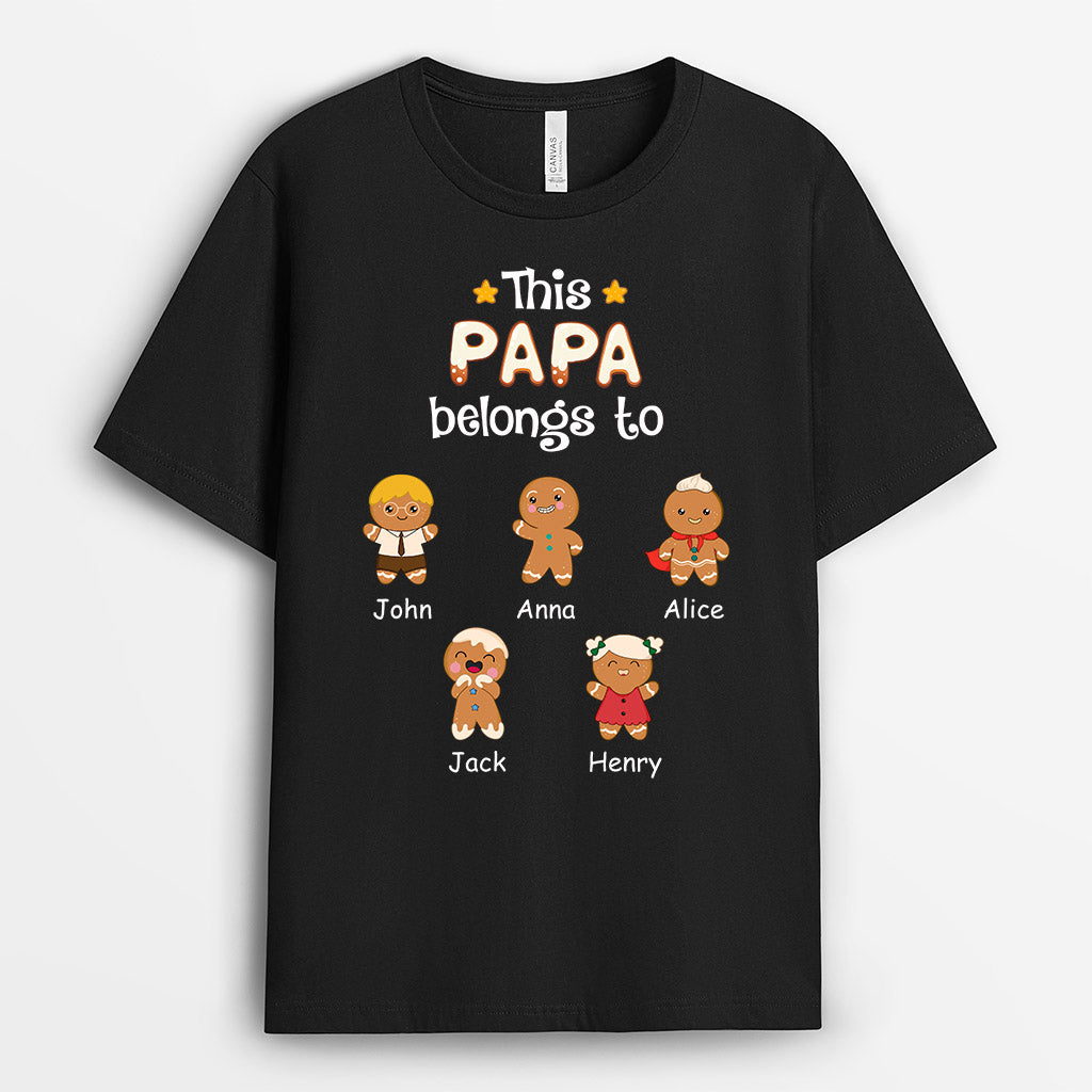 0721AUS2 Personalized T shirts Gifts Cookies Grandkids Grandpa Dad Fathers Day