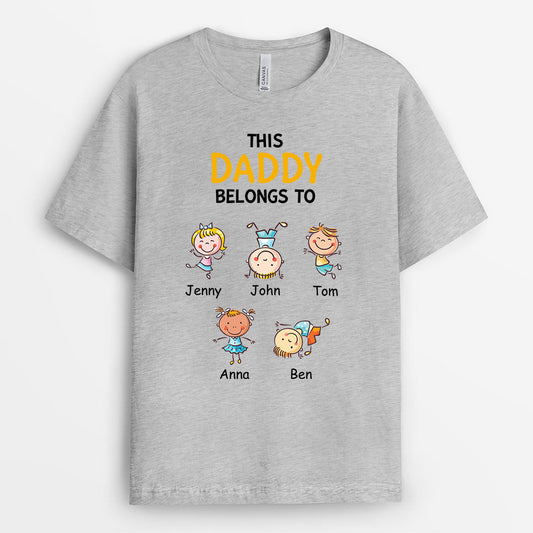 0741Aus1 Personalized T shirts Gifts Grandkids Grandpa Papa