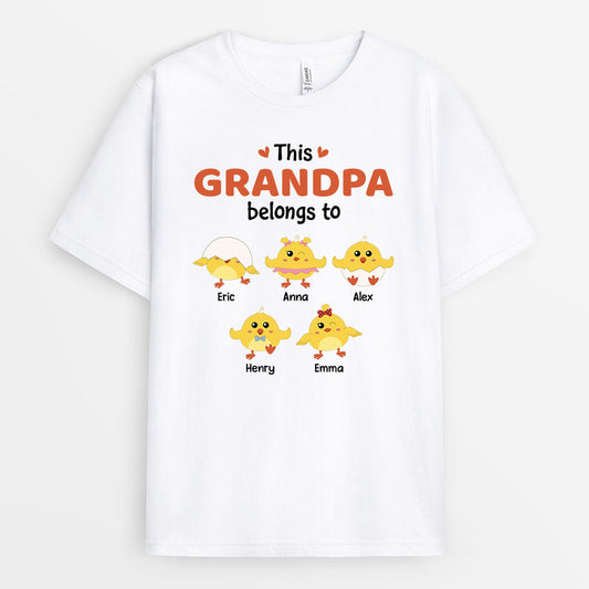 0750AUS1 Personalized T shirts Gifts Grandkid Grandpa Dad
