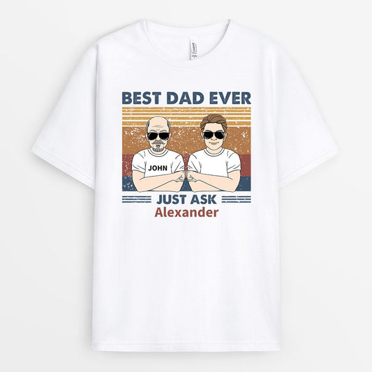0757Aus1 Personalized T shirts Gifts Fist Bump Grandpa Dad