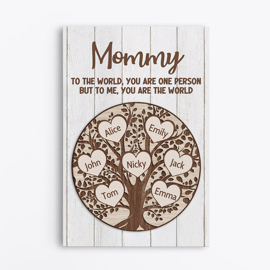 0759CUS1 Personalized Canvas Gifts Parents Mom Dad