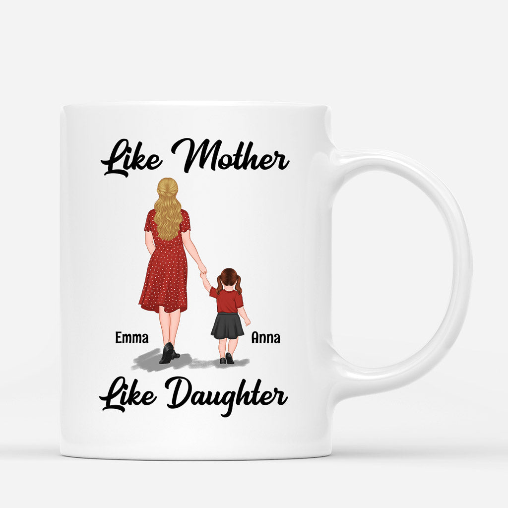 0766MUS1 Personalized Mugs Gifts Holding Hands Grandma Mom