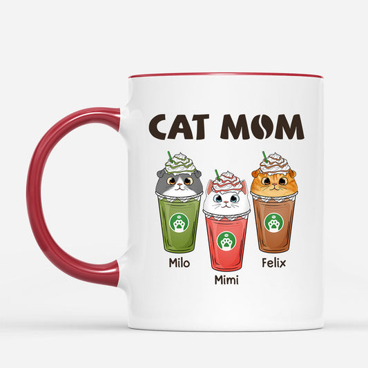 0768MUS2 Personalized Mugs Gifts Capuccino Cat Lovers