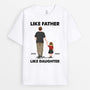 0770AUS1 Personalized T shirts Gifts Holding Hands Dad Fathers Day