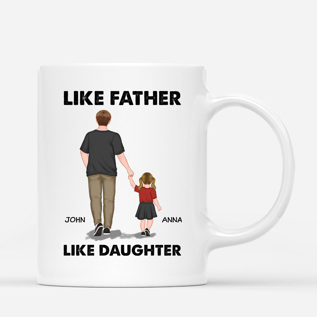 0770MUS1 Personalized Mugs Gifts Holding Hands Dad Fathers Day