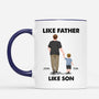 0770MUS2 Personalized Mugs Gifts Holding Hands Dad Fathers Day