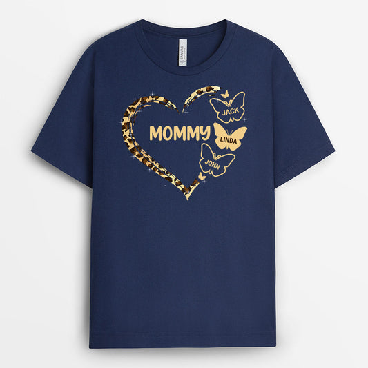 0777AUS1 Personalized T shirts Gifts Leopard Grandma Mom