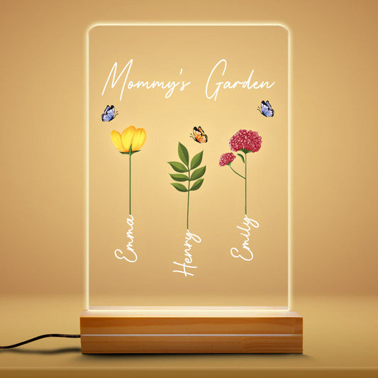 0784LUS1 Personalized 3D LED Light Gifts Flower Grandma Mom