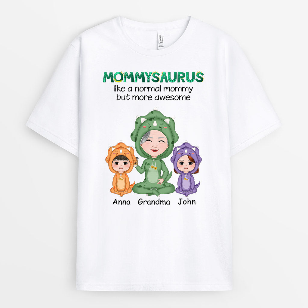 0791AUS1 Personalized T shirts Gifts Dinosaur Grandma Mom