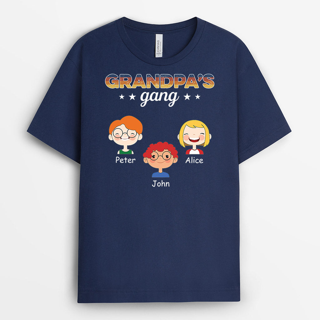 0793AUS2 Personalized T shirts Gifts Kid Grandpa Dad